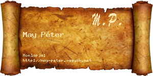 May Péter névjegykártya